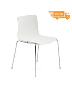 Arper Catifa 46 0251 Stuhl mit Vierfußgestell und Schale einfarbig weiß (Express)