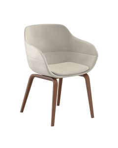 Brunner Crona 6367/A Polstersessel mit Vierfußgestell aus Holz