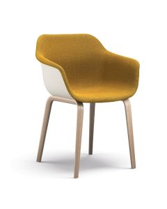 Brunner Crona Light Touch 6317/T Kunststoffsessel mit Vierfußgestell aus Holz