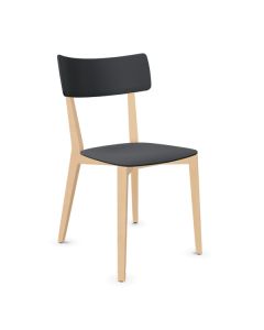 Brunner Due 3808 Stapelstuhl mit Vierfußgestell aus Holz