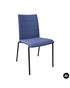 Brunner Fina 6428 Stapelstuhl mit Vierfußgestell und Vollpolsterschale