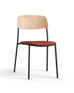 Brunner Nate 7612 Stapelstuhl mit Vierfußgestell und Sitz gepolstert