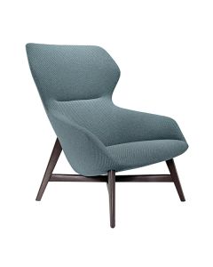 Brunner Ray Lounge 9240 Loungesessel mit hoher Rückenlehne und Vierfußgestell aus Holz