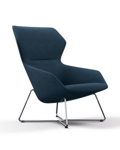 Brunner Ray Lounge 9242 Loungesessel mit hoher Rückenlehne und Kufengestell