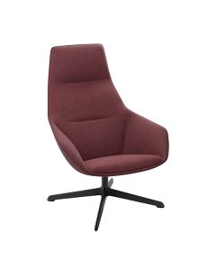 Brunner Ray Soft Lounge 9656 Loungesessel mit Kreuzfußgestell und hoher Rückenlehne