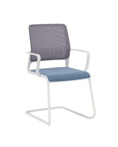 Nowy Styl Xilium CF Mesh Freischwinger mit Netzrücken und Armlehnen