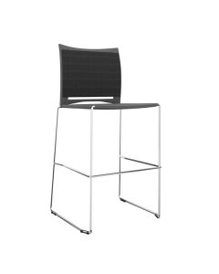 ProfiM Ariz 555CV Barhocker mit Kufengestell, Sitz aus Kunststoff und Netzrücken