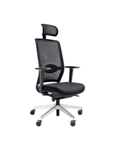 ProfiM Veris Net 111SFL Drehstuhl mit Netzrückenlehne, Kopfstütze und Lordosenstütze