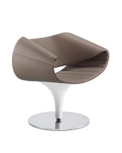 Züco Perillo PE 0837 Loungesessel mit Tellerfuss und Schale vollumpolstert