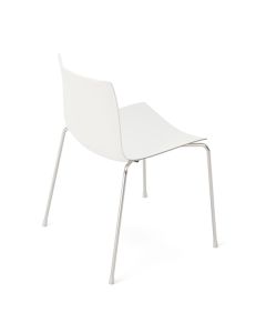 Arper Catifa 46 0251 Stuhl mit Vierfußgestell - Schale weiß (auf Lager)