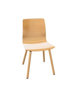 Dauphin Fiore FI 7580 Besucherstuhl mit Vierfußgestell und Schale aus Holz