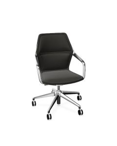 Brunner Ray 9234 höhenverstellbarer Konferenzdrehsessel mit Polsterpads und Armlehnen