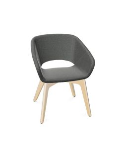 Züco Averio XS AV 0726 Loungesessel mit Vierfußgestell aus Holz
