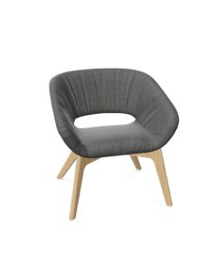 Züco Averio AV 0716 Loungesessel mit Vierfußgestell aus Holz