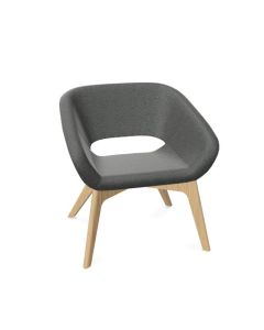 Züco Averio AV 0706 Loungesessel mit Vierfußgestell aus Holz