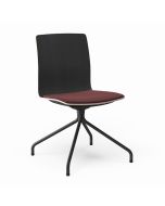 ProfiM Com K22HS Besucherstuhl mit drehbarem Spinnenfuß, Holzschale und Sitz gepolstert