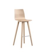Brunner Fina Bar 6821 Barhocker mit Schale und Vierfußgestell aus Holz