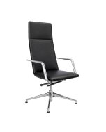Brunner Fina Soft 6734/A Konferenzsessel mit Gewichtseinstellung, hoher Rückenlehne und offenen Armlehnen