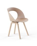 Brunner Mudra 8807 Schalenstuhl mit Vierfußgestell aus Holz