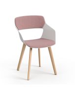 Brunner Scoop 4813 Schalenstuhl mit Vierfußgestell aus Holz und Armlehnen
