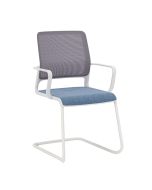 Nowy Styl Xilium CF Mesh Freischwinger mit Netzrücken und Armlehnen