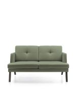 ProfiM October 21 Sofa 2-er mit Vierfußgestell und niedriger Rückenlehne