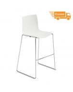 Arper Catifa 46 0471 Barhocker mit Kufengestell Höhe 111 cm und Schale einfarbig weiß (Express)