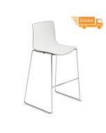 Arper Catifa 46 0471 Barhocker mit Kufengestell Höhe 111 cm und Schale zweifarbig schwarz / weiß (Express)