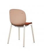 ProfiM Noor 6080SB Stuhl mit Kunststoffschale, Vierfußgestell aus Holz, Sitz und Rücken gepolstert