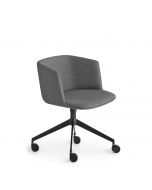Lapalma Cut S193 Sessel mit vierstrahligem Gestell aus Alu und komplett bezogen
