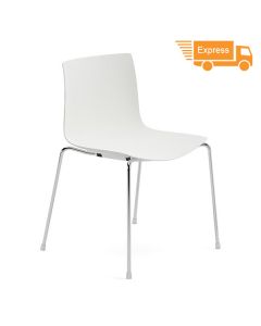 Arper Catifa 46 0251 Stuhl mit Vierfußgestell und Schale einfarbig weiß (Express)