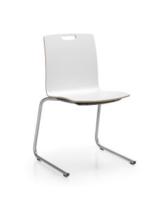 ProfiM Com K12V2 Besucherstuhl mit C-Fußgestell und Holzschale