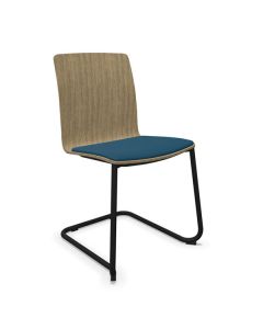 ProfiM Com K22V1 Freischwinger mit Holzschale und Sitz gepolstert