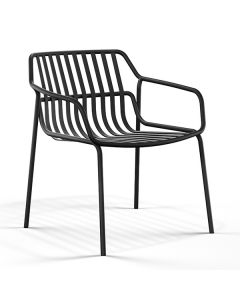 Brunner Crona Steel 6346/A Loungestuhl mit Vierfußgestell und Armlehnen