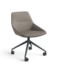 Brunner ray soft 9618 Polstersessel mit Spinnenfußgestell auf Rollen