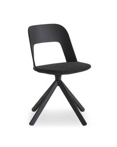 Lapalma Arco S210 Stuhl mit Vierfußgestell aus Holz und bezogener Sitzfläche