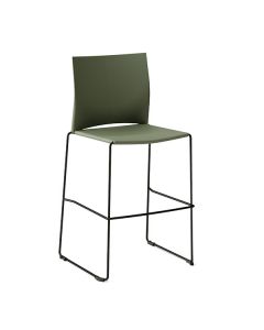 ProfiM Ariz 550CV Barhocker mit Kufengestell, Sitz und Rückenlehne aus Kunststoff