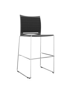 ProfiM Ariz 555CV Barhocker mit Kufengestell, Sitz aus Kunststoff und Netzrücken