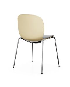 ProfiM Noor 6050SB Stuhl mit Vierfußgestell, Kunststoffschale, Sitz und Rücken gepolstert