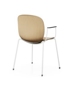 ProfiM Noor 6055 Stuhl mit Vierfußgestell und Holzschale