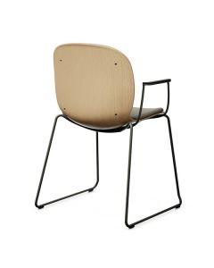ProfiM Noor 6065SB Stuhl mit Kufengestell, Holzschale, Sitz und Rücken gepolstert