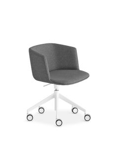 Lapalma Cut S189 Sessel mit fünfstrahligem Drehgestell aus Alu, komplett bezogen und höhenverstellbar