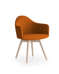 Lapalma Edit S570 Sessel mit Vierfußgestell aus Holz